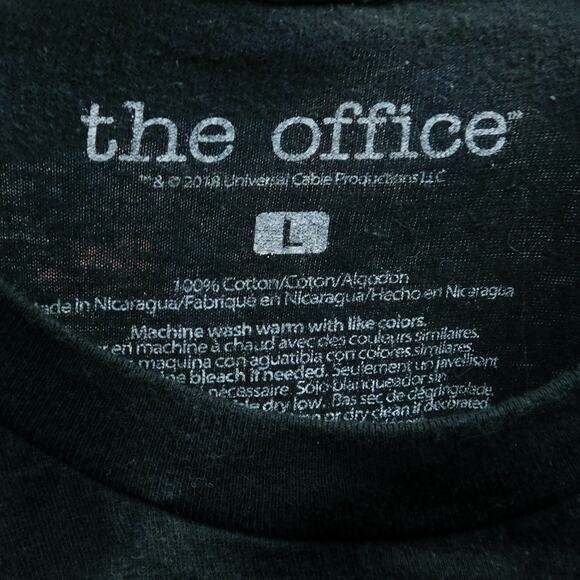 The Office Threat Level Midnight Check Please T Shirt Size L Michael Scott - Picture 3 of 4